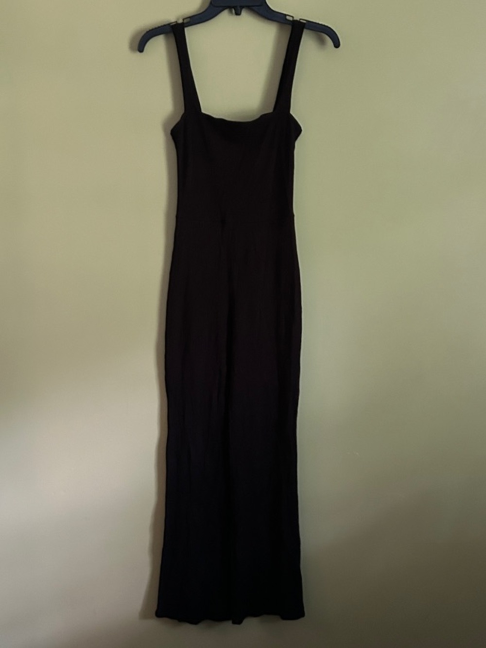 Reformation Black Ribbed Jumpsuit Size XS